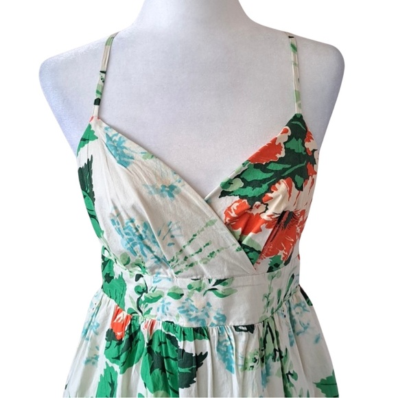 Chic Tommy Hilfiger Plus Size White Sundress - Orange Hibiscus with Pockets! - Picture 4 of 10